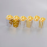 Gold/Silver paper Party Popcorn Boxes 12pcs - Pawp