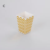 Gold/Silver paper Party Popcorn Boxes 12pcs - Pawp