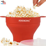 FINDKING Collapsible Silicone Microwave Popcorn Popper Bowl - Pawp