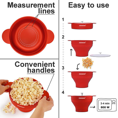 Collapsible Microwavable Popcorn Bowl