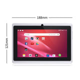 7" Touchscreen Android Tablet PC Quad-core Dual Cameras WiFi and Bluetooth 8GB (White) - Pawp