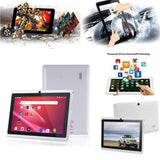 7" Touchscreen Android Tablet PC Quad-core Dual Cameras WiFi and Bluetooth 8GB (White) - Pawp